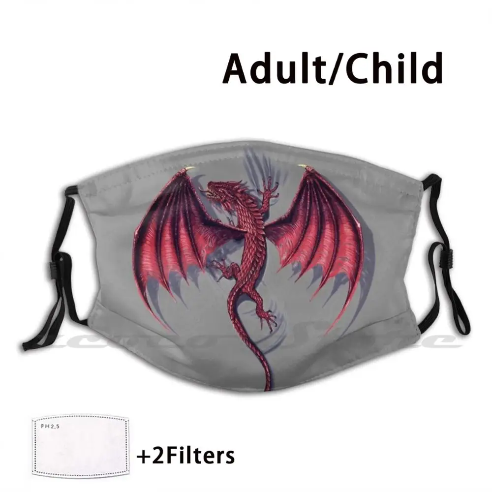 

Scarlet Dragon пользовательский шаблон моющийся фильтр Pm2.5 для взрослых детей маска Дракон фантазия Броня весы средневековый серый уголь Винтаж