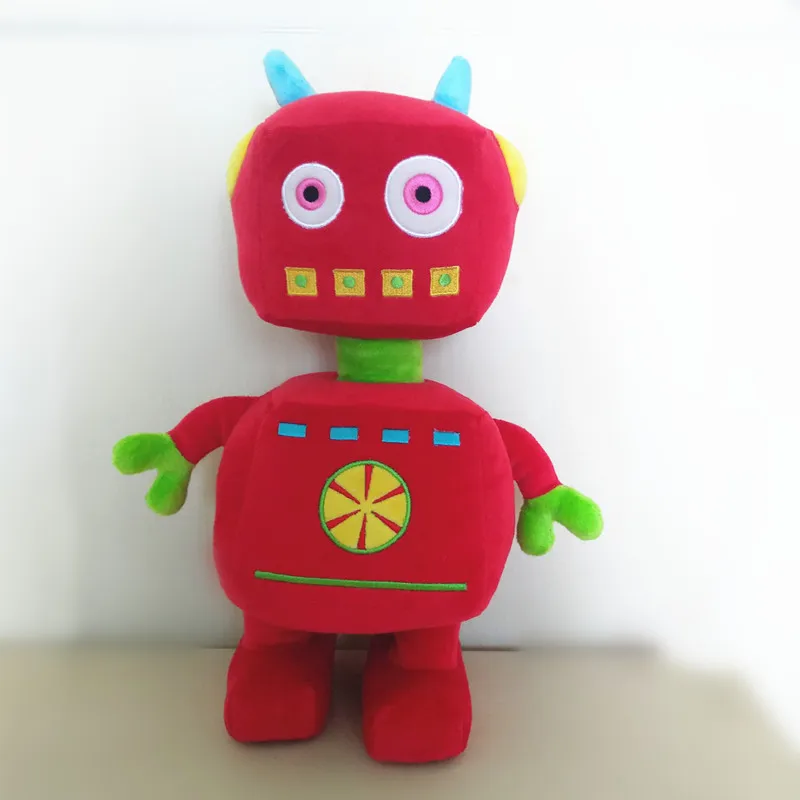 Мягкая красная игрушка робот 36 см мягкая вельбоа 100% полиэстер вышитая милая