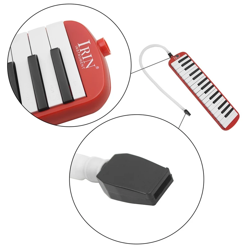 IRIN 1 Набор 32 клавишных мелодий для фортепиано с коробкой аккордеона (красный) |
