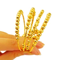 real 24k gold jewelry indian bangles ball african gold color banglebracelet ethiopian dubai bangles for women wedding gifts