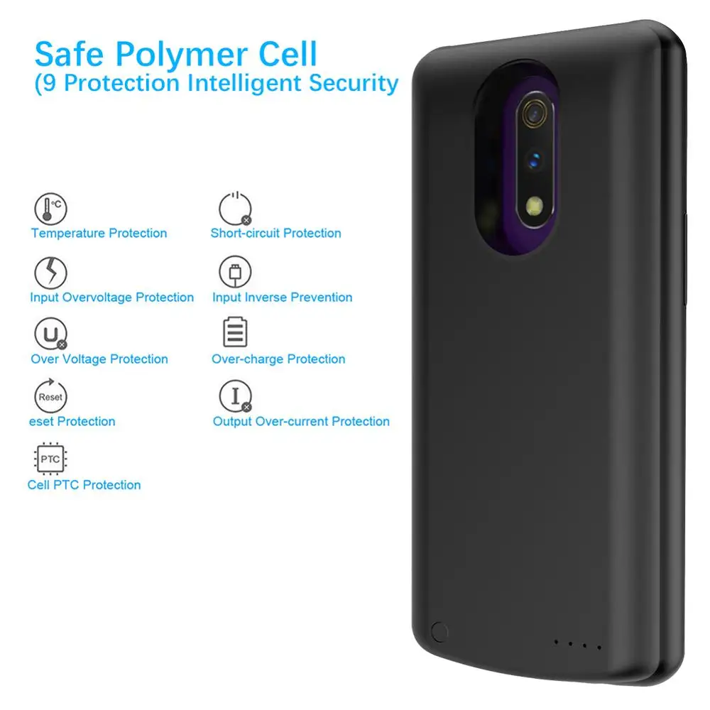 Портативный резервный аккумулятор KQJYS 6500 мАч чехол для OPPO Realme X аккумулятора
