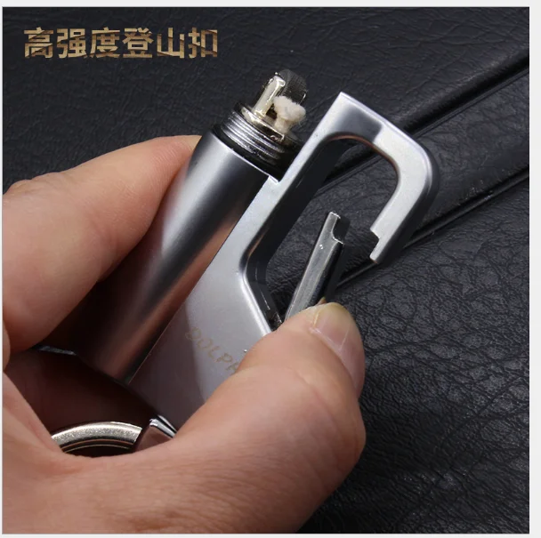 Металлическая керосиновая зажигалка брелок для ключей десять тысяч раз подходит