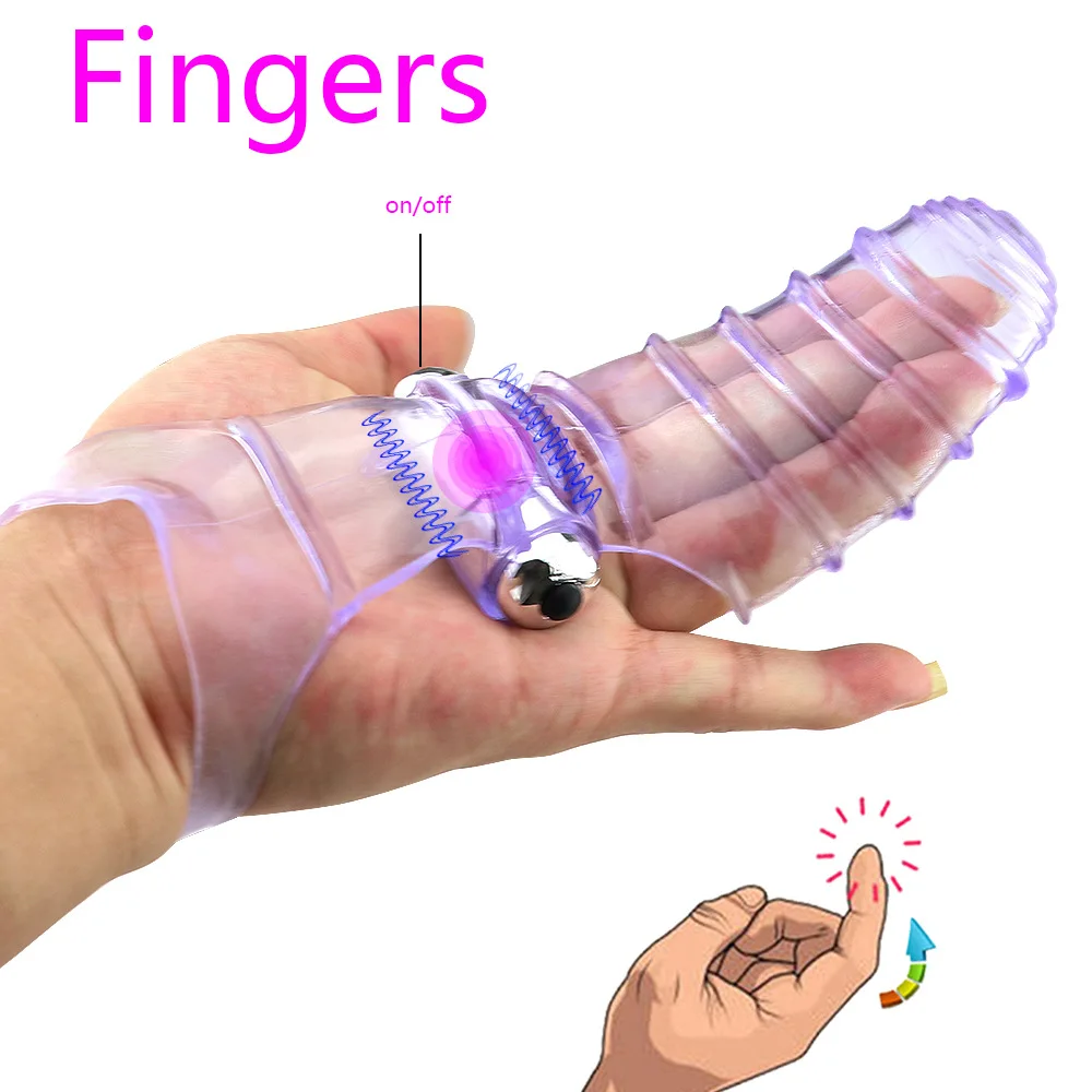 

Женский мастурбатор, вибратор на палец для массажа точки G, Вибрирующий силиконовый рукав на палец, товары для взрослых, для пар