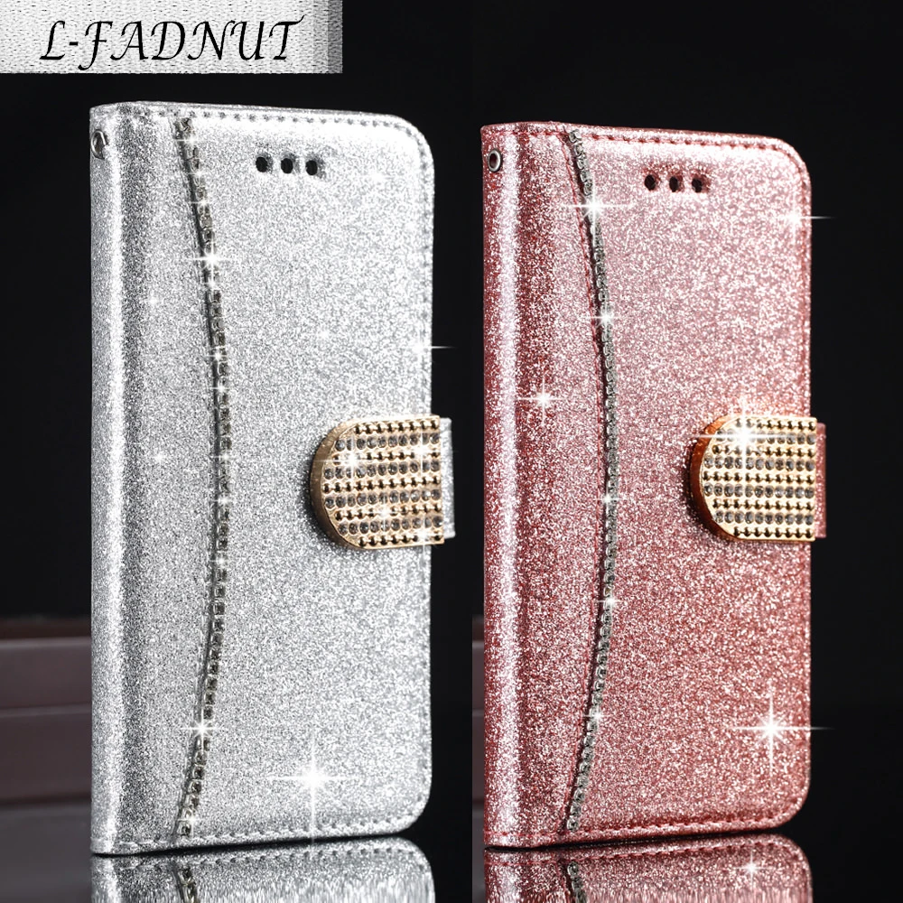 L-FADNUT блестящий кожаный чехол-кошелек для iPhone Xr X Xs 11 Pro Max Magnetic 6 6S Plus 7 8 5 5S SE