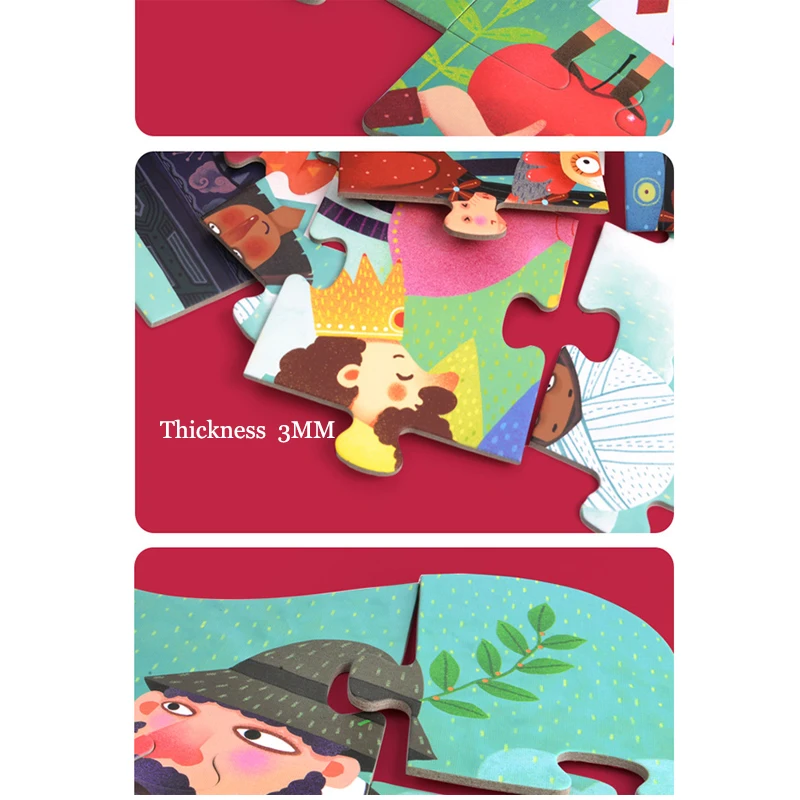 Mideer детские игрушки пазлы 48 шт. Обучающие бумажные Мультяшные сказочные