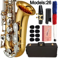 japan saxophone alto 26 professional alto sax custom series high saxophone gold lacquer nickel plated keys mouthpiece reeds neck