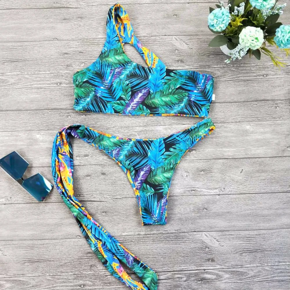 Сексуальный комплект бикини с принтом жирафа 2018 бразильский купальник купальный