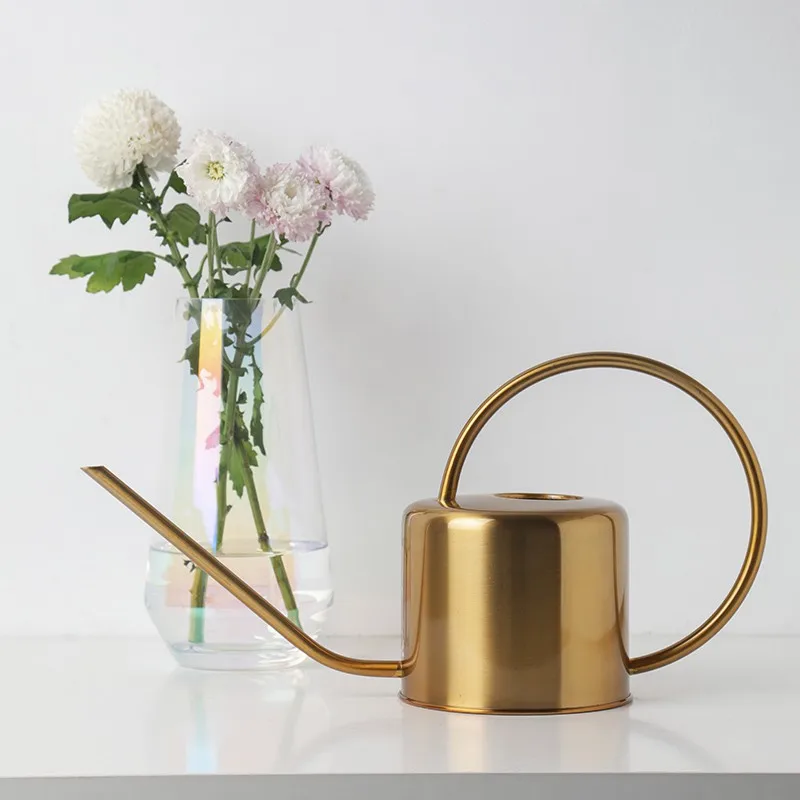 Европейский садовая Лейка нержавеющая сталь 1300ml Бытовая Противоударная заданяя