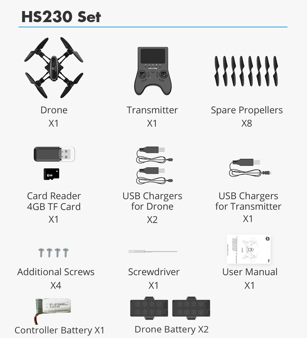 Holy Stone HS230 RC дроны гоночные FPV 5,8G Wifi Дрон с 2MP 720P HD 120 широкоугольная камера с ЖК-экраном 40 км/ч скоростной Квадрокоптер