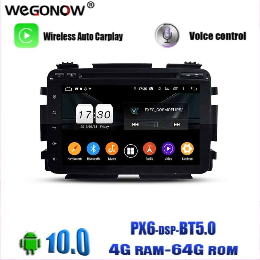 Автомобильный DVD плеер PX6 DSP Android 10 0 64 Гб ПЗУ 8 ядер GPS навигация карта RDS радио wifi