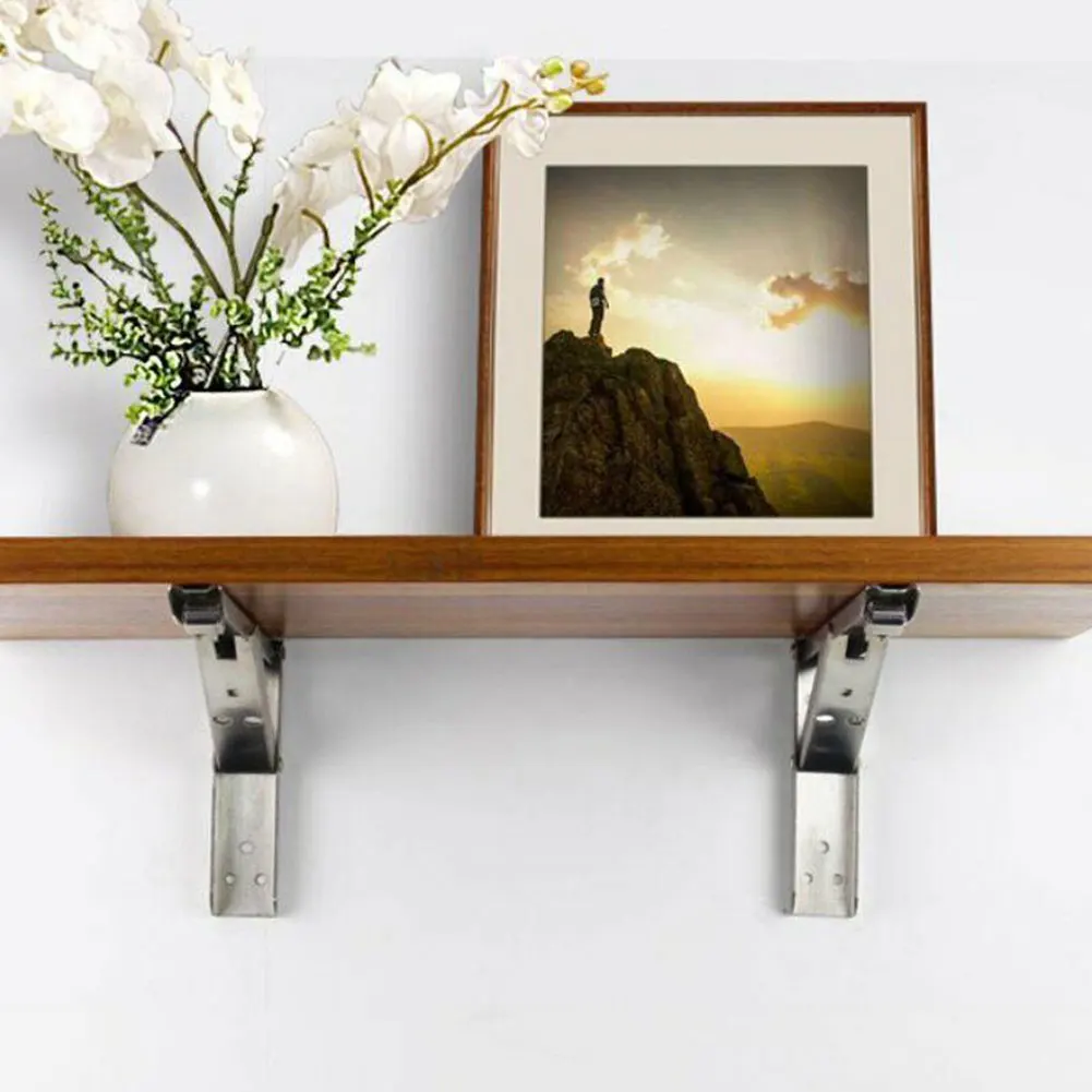 1 пара складной стол из нержавеющей стали кронштейн полка скамейка сверхмощный 75