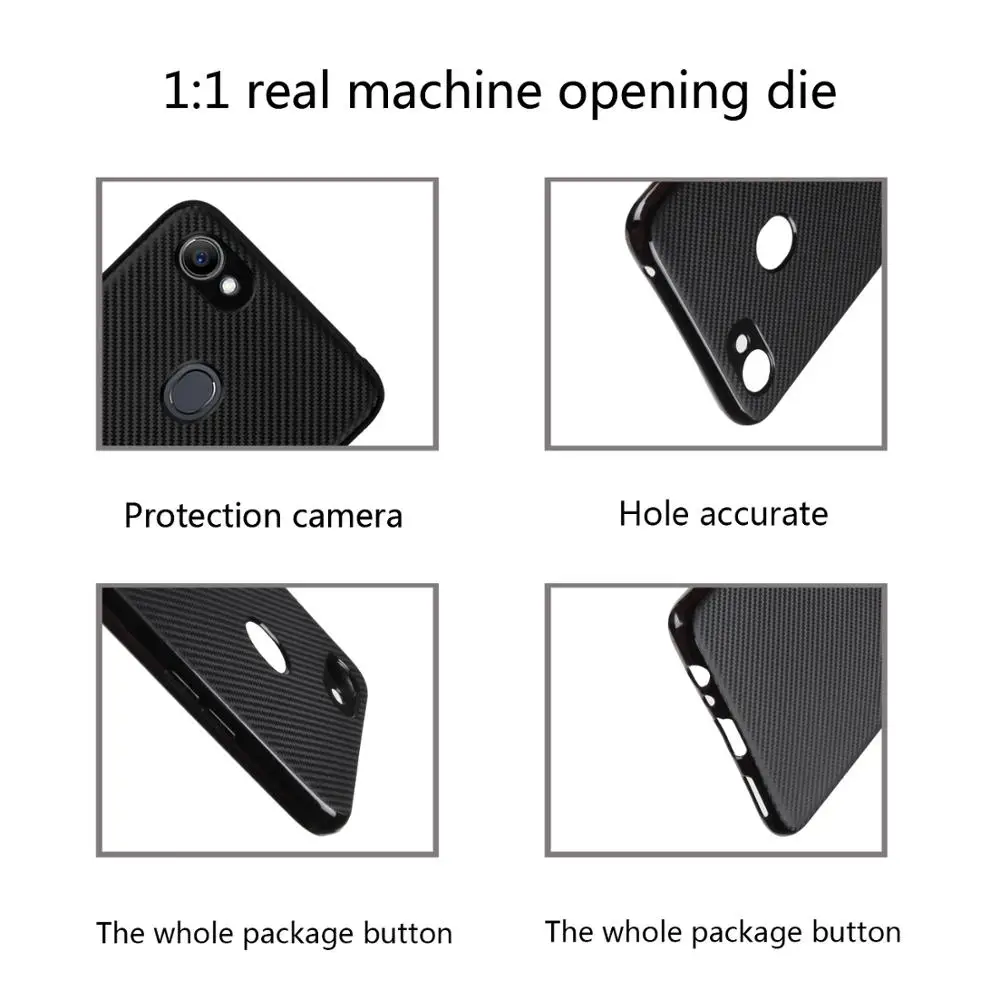 Чехол для телефона из углеродного волокна OPPO F9 A7X Realme X Reno Z 6 4 2 2F 5 C2 X2 A9 A5 A11 A1K K3 3 3i XT