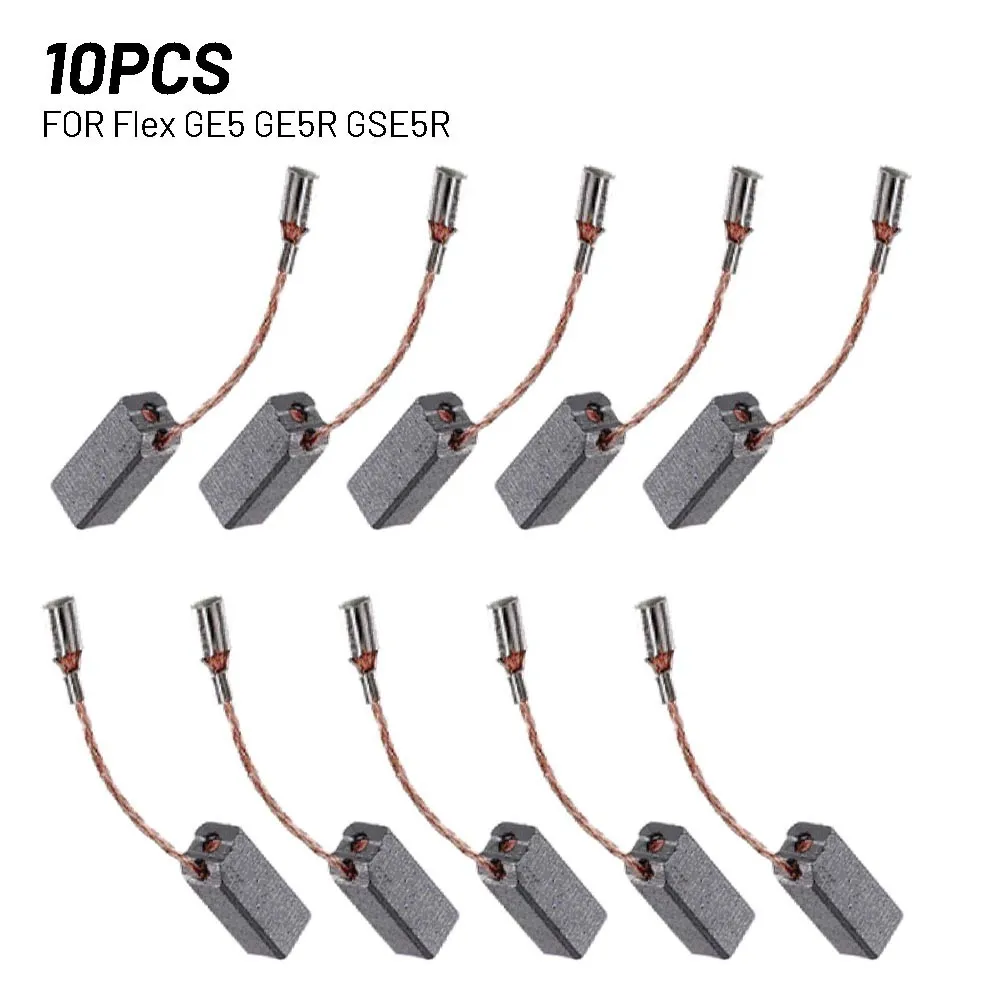 

10pcs Carbon Brushes 6.3x8x16mm Graphite Brush Drywall Sander Automatic For Flex GE5 GE5R GSE5R Electric Hammer Angle Grinder