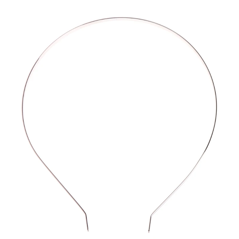 

69HB 10 Pcs Brief Head Band Silver Hair Band Accessories Base Findings With DIY Cover