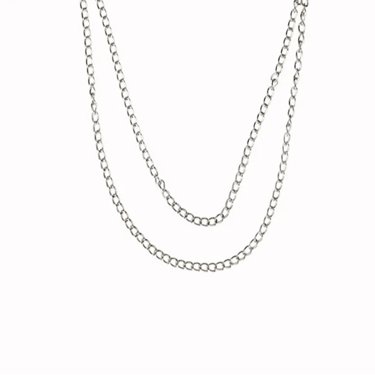 

thick body chain simple multi-layer geometric waist chain Pant Jean Keychain Ring Clip Men's Hip Hop Jewelry