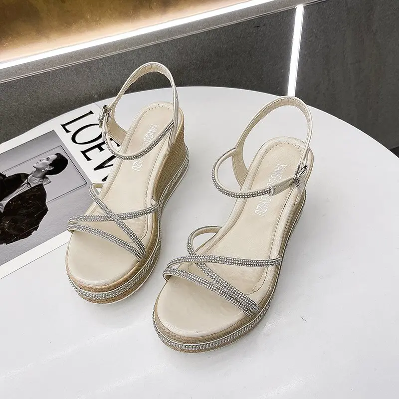 

New women's high heels sandals casual shoes ladies casual summer slope heel women's shoes women's platform sandals
