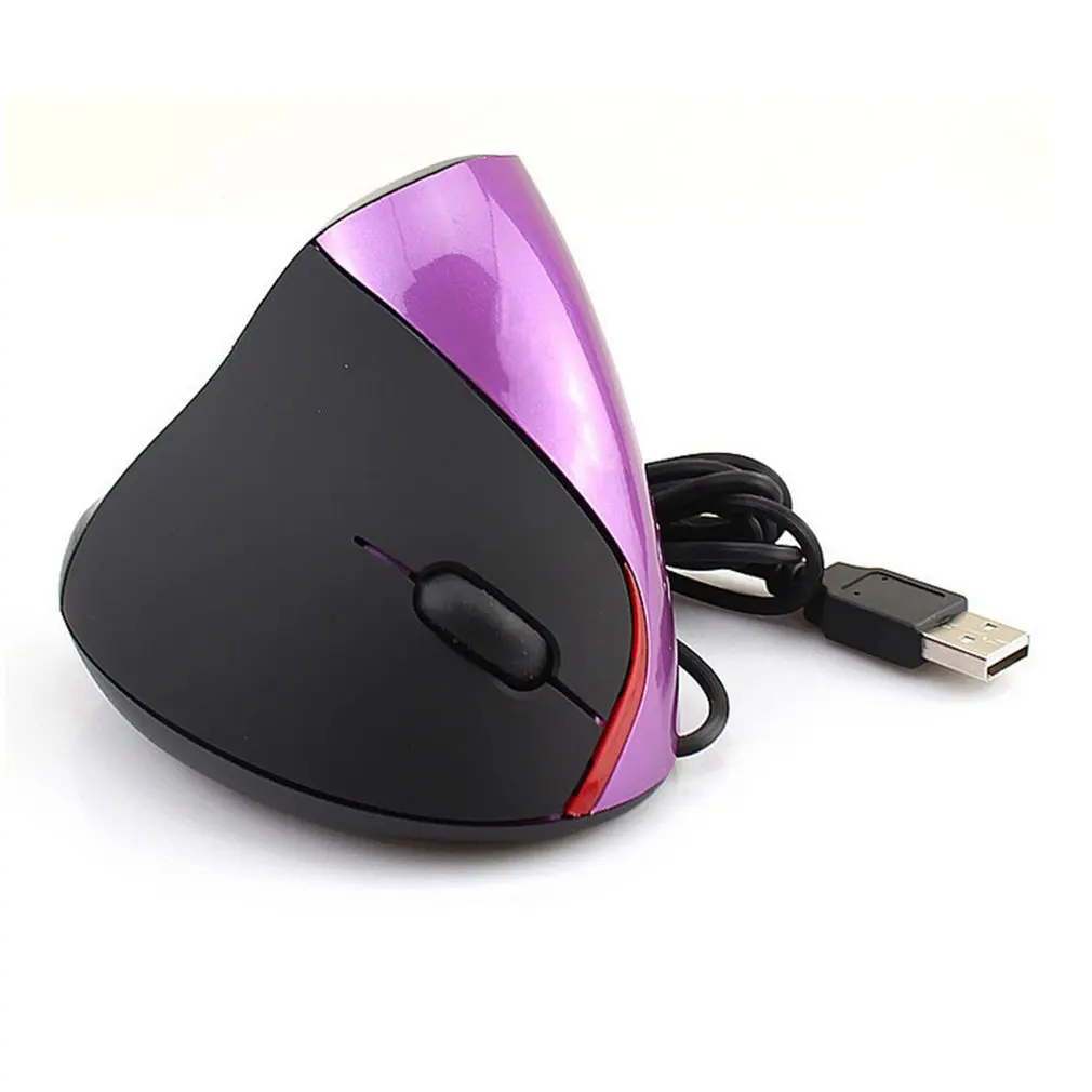 purple Wi-Fi Вертикальная мышь превосходный эргономичный дизайн мыши Оптическая Usb мышь для игрового компьютера ПК ноутбука Подставка под запястье - Цвет: purple