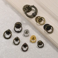 1pc vintage kitchen cabinet cupboard dresser door drawer ring pull handles knobs single hole antique bronze
