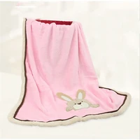 10080cm baby blanket new brand thicken coral fleece infant swaddle envelope stroller wrap newborn bedding blankets