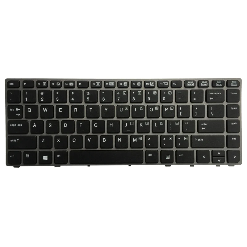 Новая клавиатура для ноутбука HP EliteBook Folio 9470M 9470 9480 9480M с серой рамкой без подсветки