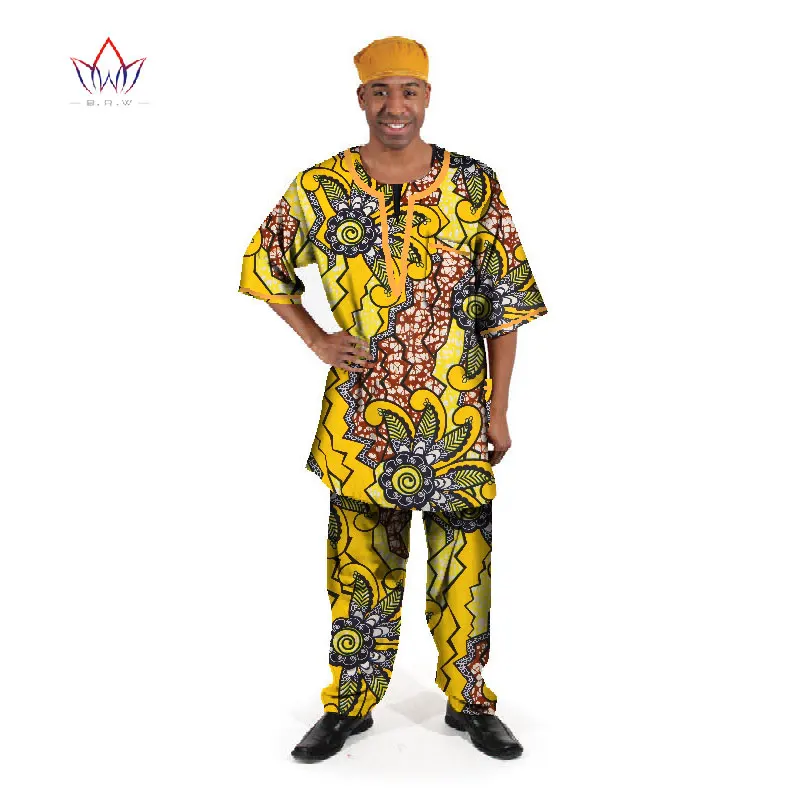 Традиционная африканская одежда BRW мужской комплект из 2 предметов приталенные