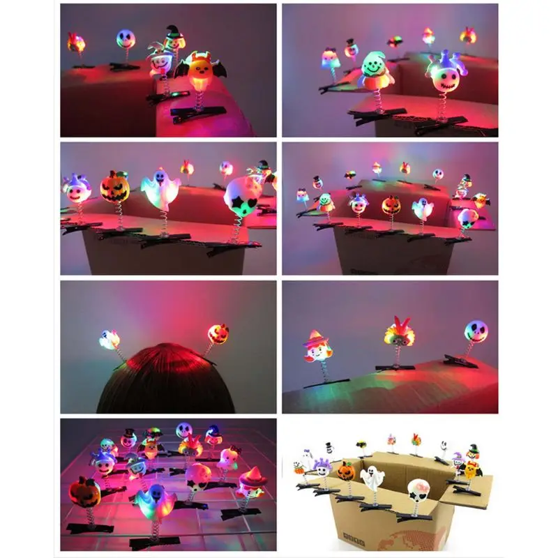 Для взрослых и детей светильник вверх заколки для волос красочные светодиодные