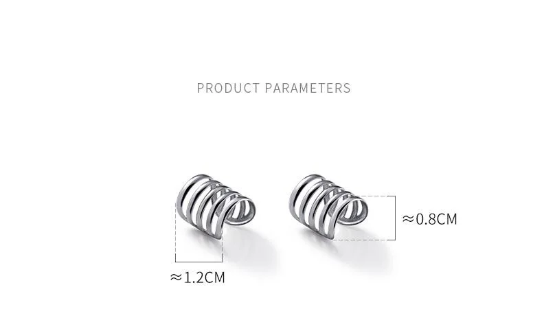 

Silver Cartilage Clip Earrings 925 Sterling Earrings for Women
