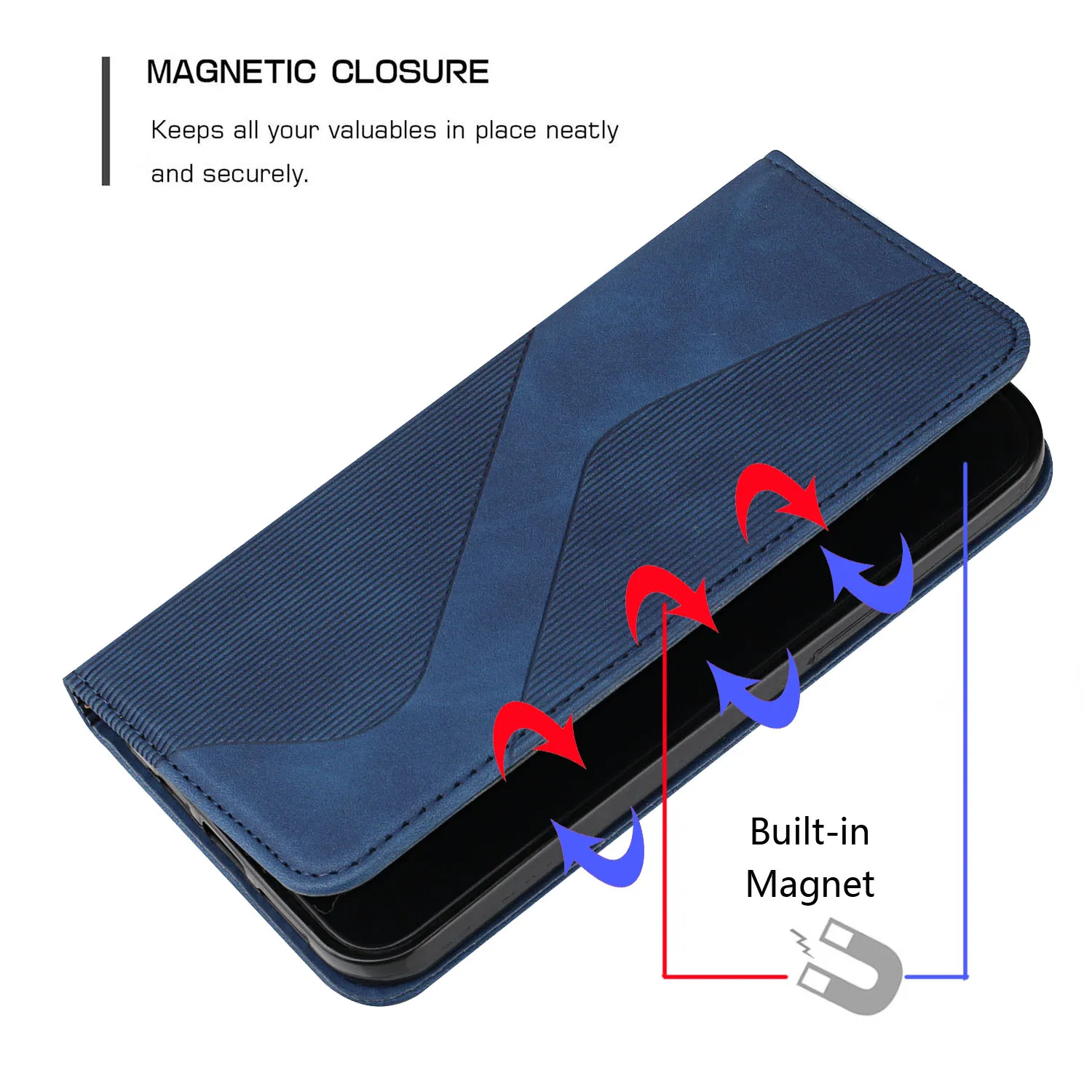 Luxury Flip Leather Wallet Case For Samsung Galaxy S23 S22 S21 S20 FE S10 S9 Plus Note 20 Ultra Magnetic Card Slot Phone Coque