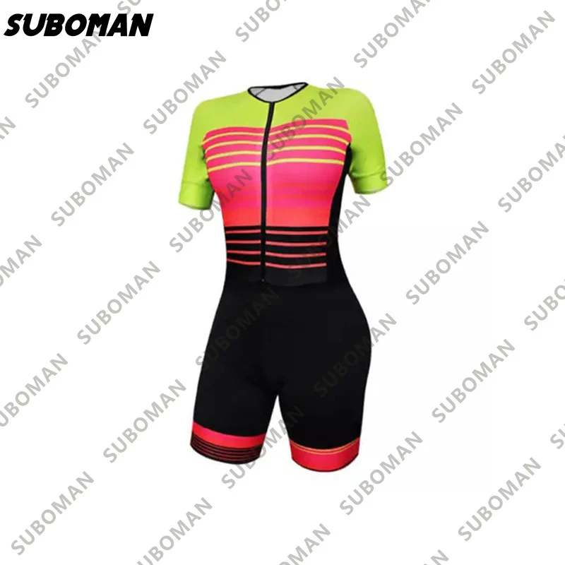

2021 new Professional Women Triathlon Suit New Cycling Clothing Jumpsuit Maillot Ropa Ladies Sportswear Summer Bike Clothing Gel