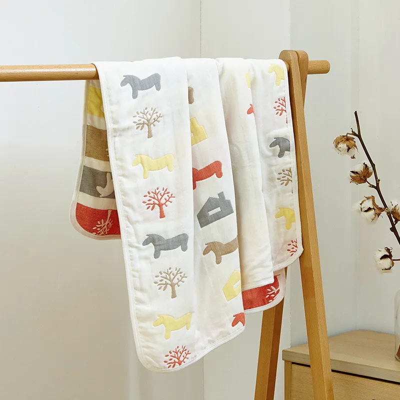 

Baby Bath Towel Cotton Kids Bathrobe Children Blanket Wrap Newborn Infant toalha de banho bebe Cute Print