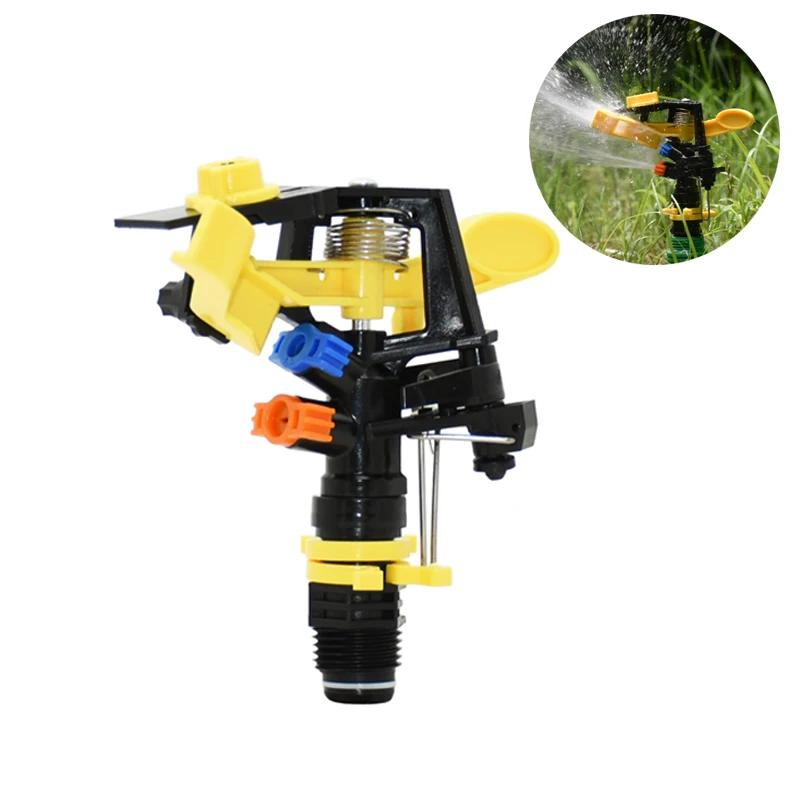 

1/2" 3/4" male farm sprinklers rotating nozzles Garden adjustable Rocker sprinkler Double water nozzles Irrigation lawn 1PCS