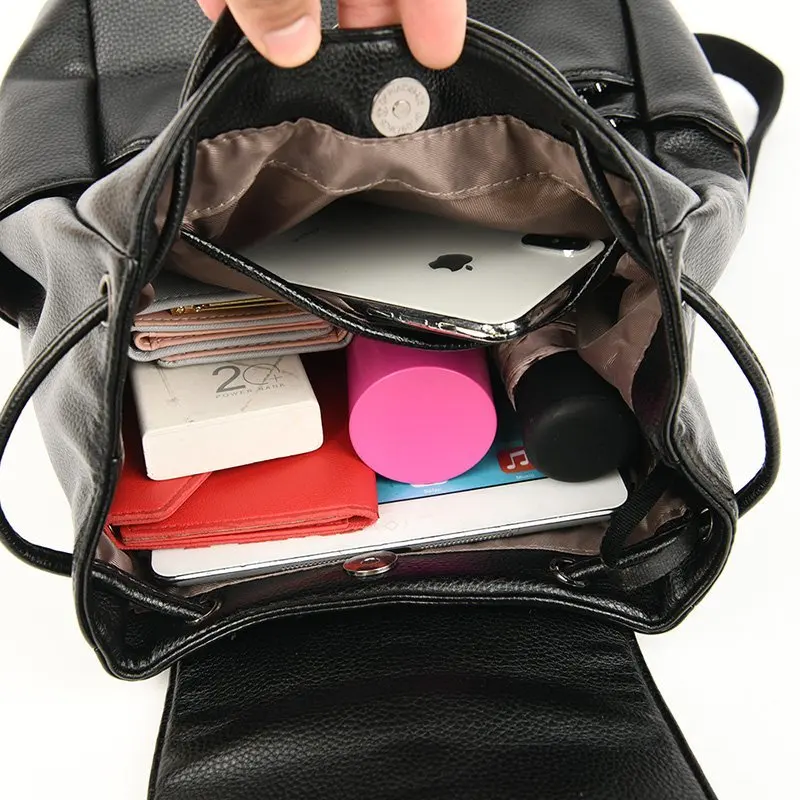 

Backpacks Women 2021Backpack High Capacity Soft Leather School Bags For Teenage Girls Shoulder Bags For Ladies Mochilas
