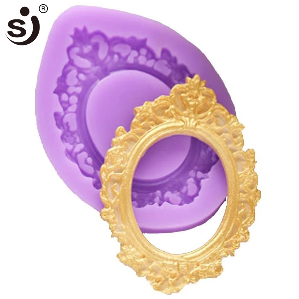 Зеркальная рама SJ силиконовая форма для торта большая помадка сахарная мастика