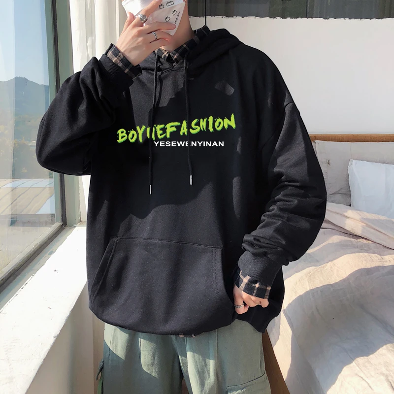 

Autumn Winter Brand Sweatshirts Men High Quality Brand New Letter Printing Fashion Casual Men Clothing Thickened Man Hoodies