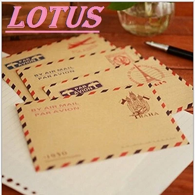 

10 PCS Retro Postcard Letter Mini Gifts Envelope Stationary Storage Brown Kraft Paper Vintage Envelopes School Supplies