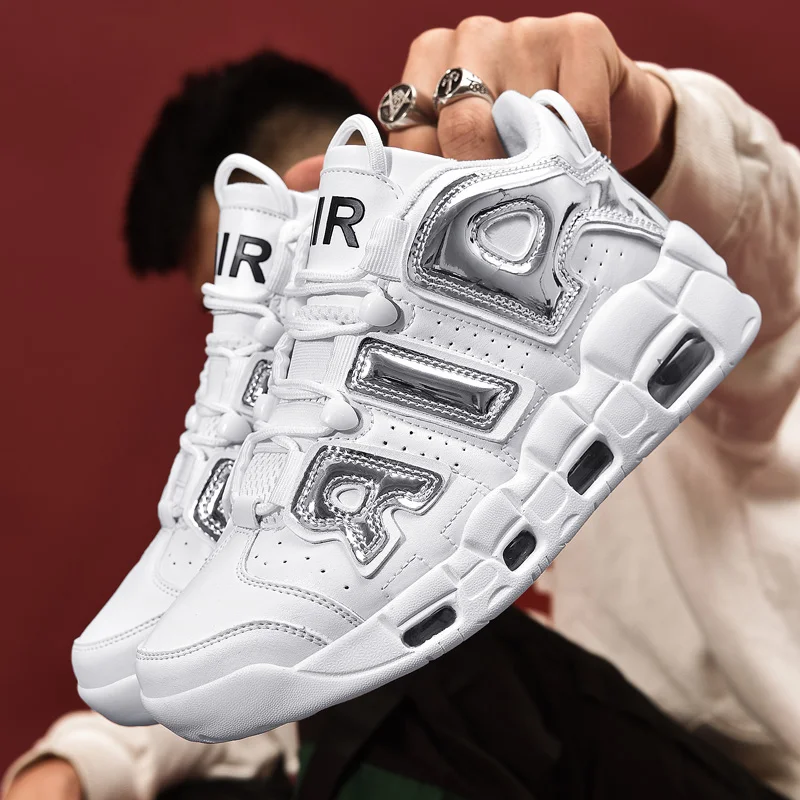 

2021 Unisex Basketball Shoes Men High Top Sports Air Cushion Hombre Athletic Male Boots Women Comfortable Breathable Sneakers