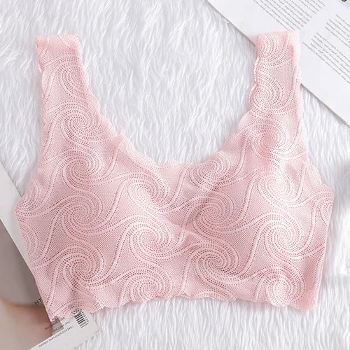 Lace B Pink Сексуальный кружевной бюстгальтер с эффектом пуш-ап для женщин, бесшовный бюстгальтер без косточек размера плюс, бюстгальтер для сна, топ, бюстгальтер, BH Soutien Gorge, нижнее белье, S-XXL - Цвет: Lace B Pink