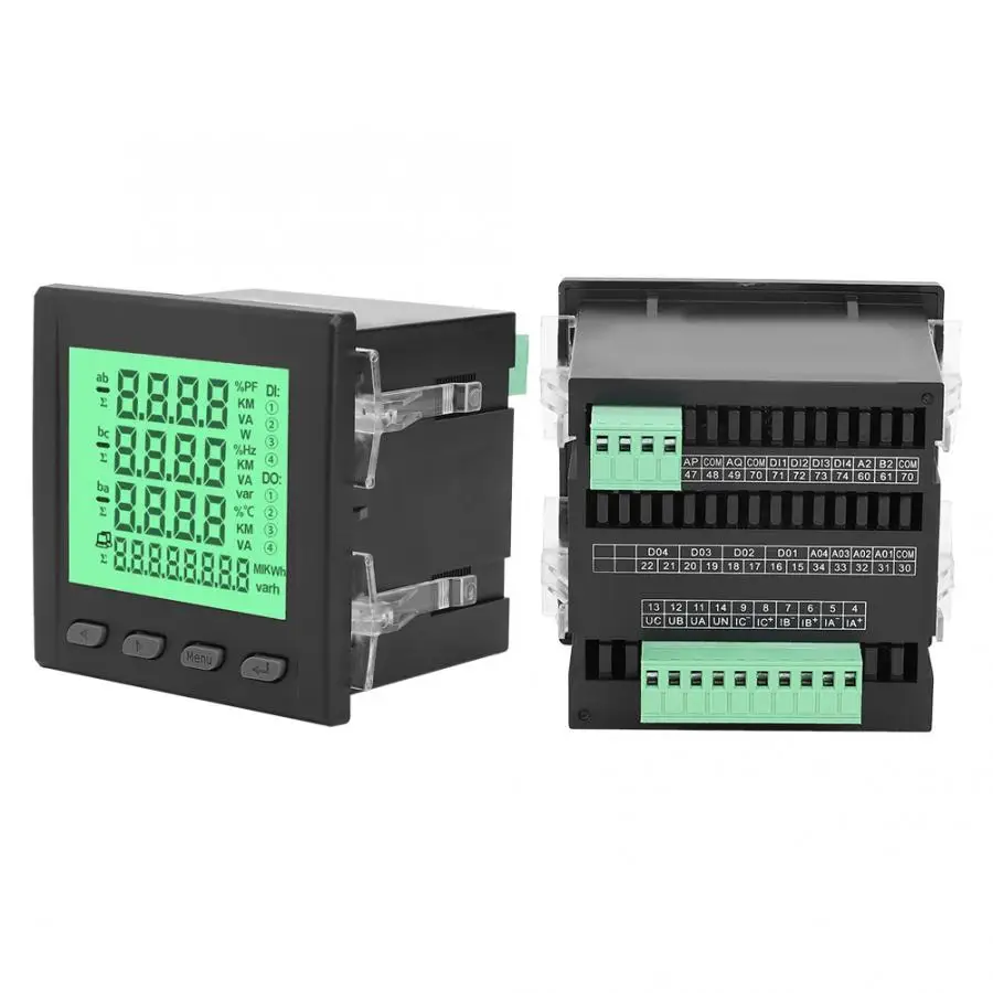 Безуходный 3 х фазный ваттметр Многофункциональный Мощность цифровой прибор для