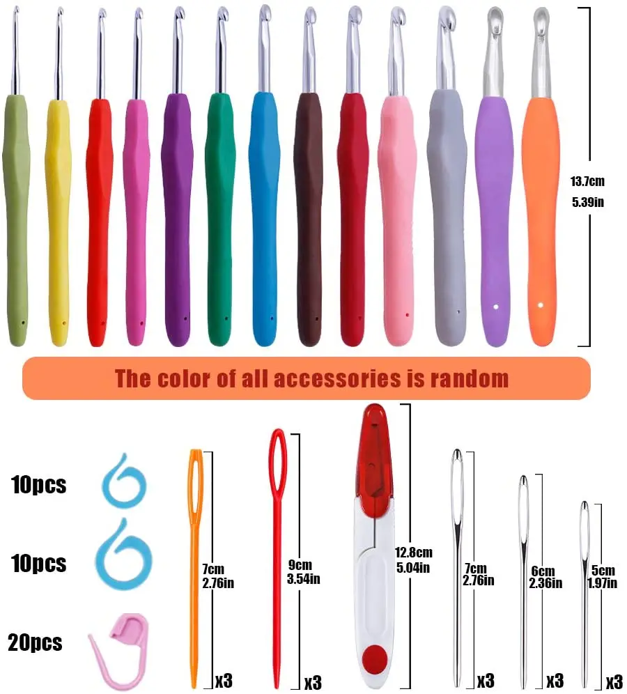 Крючки для вязания LMDZ эргономичные крючки набор крючков крупные тупые