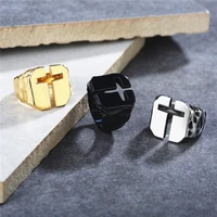 personality 316l stainless steel cross rings hollow cross crusaders rings for men party rings biker jewelry accessories