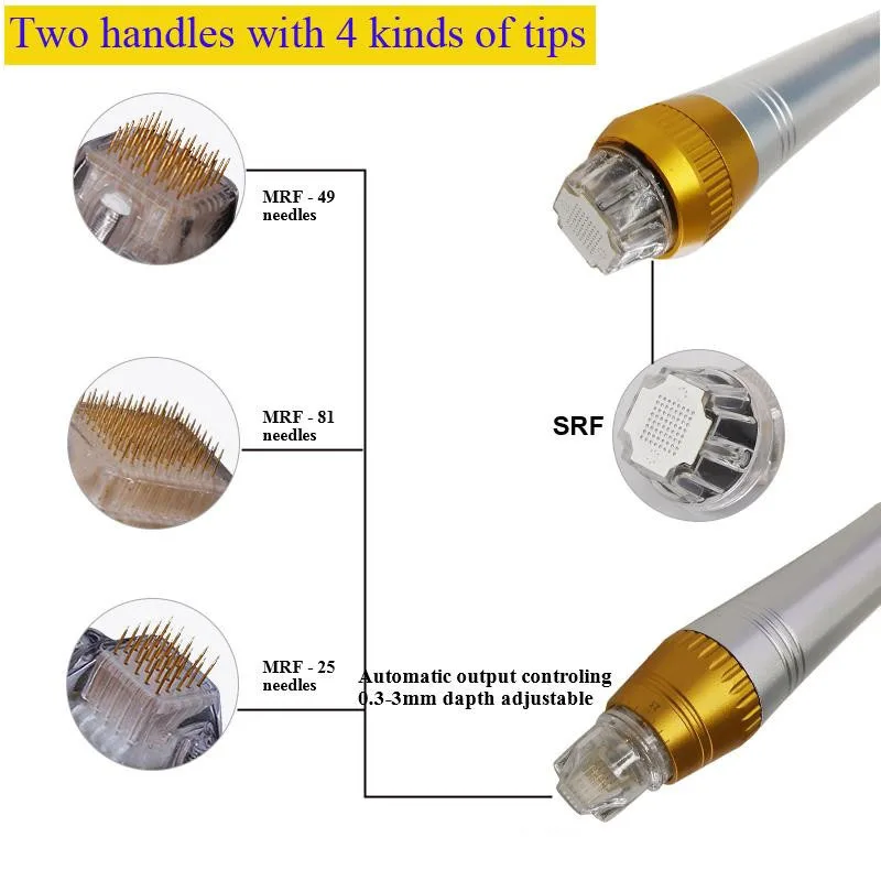 Фракционная машина с микроиглами 4 наконечника многофункциональная