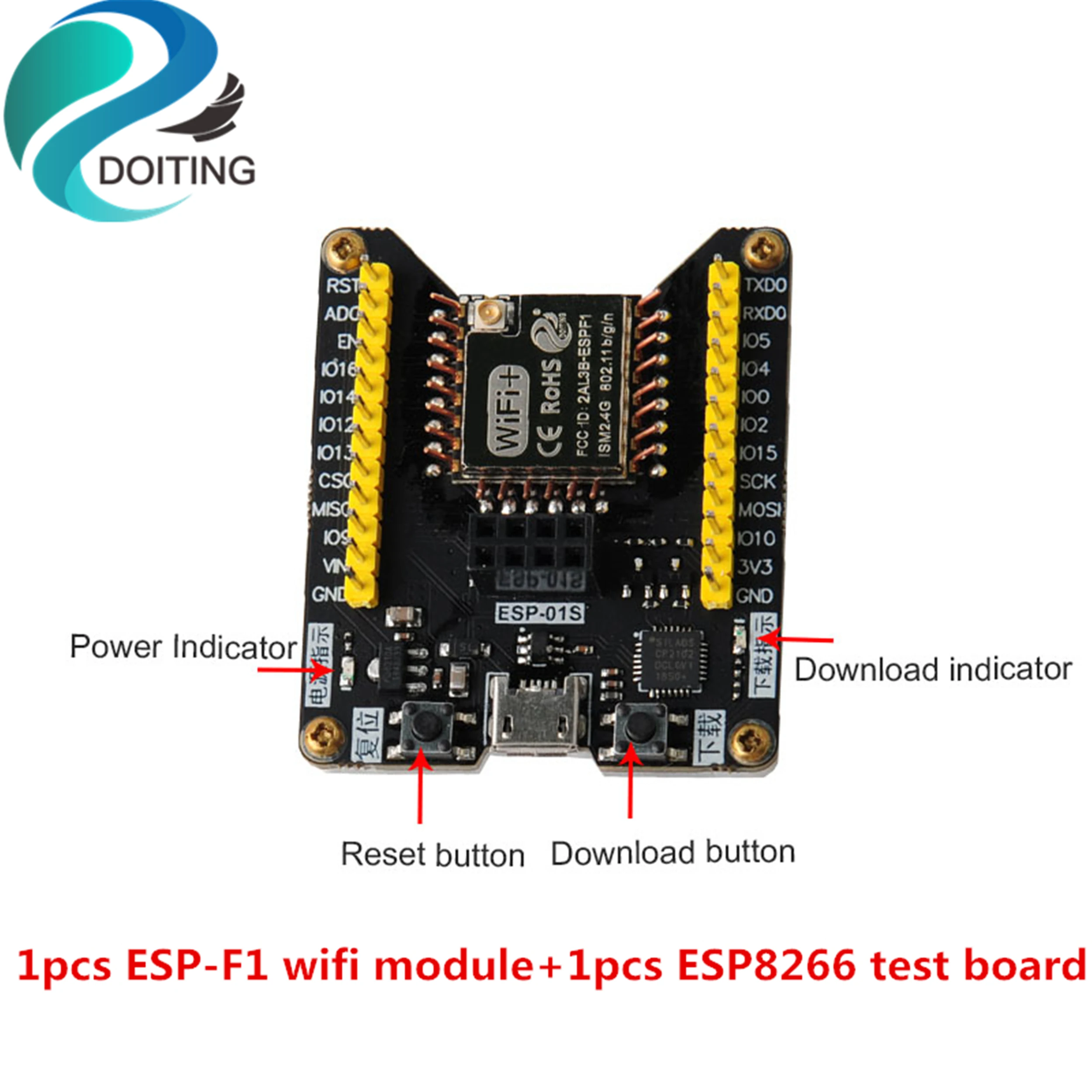 DOITING беспроводной модуль Wi Fi + макетная плата ESP8266/тестовая с последовательным