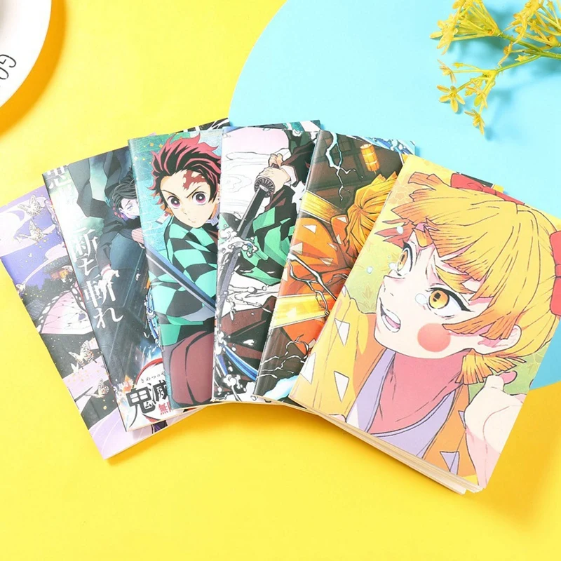 Anime japonés Demon Slayer Kimetsu no Yaiba, cuaderno de notas impreso, agenda, cuaderno de bocetos, papelería de oficina, regalo