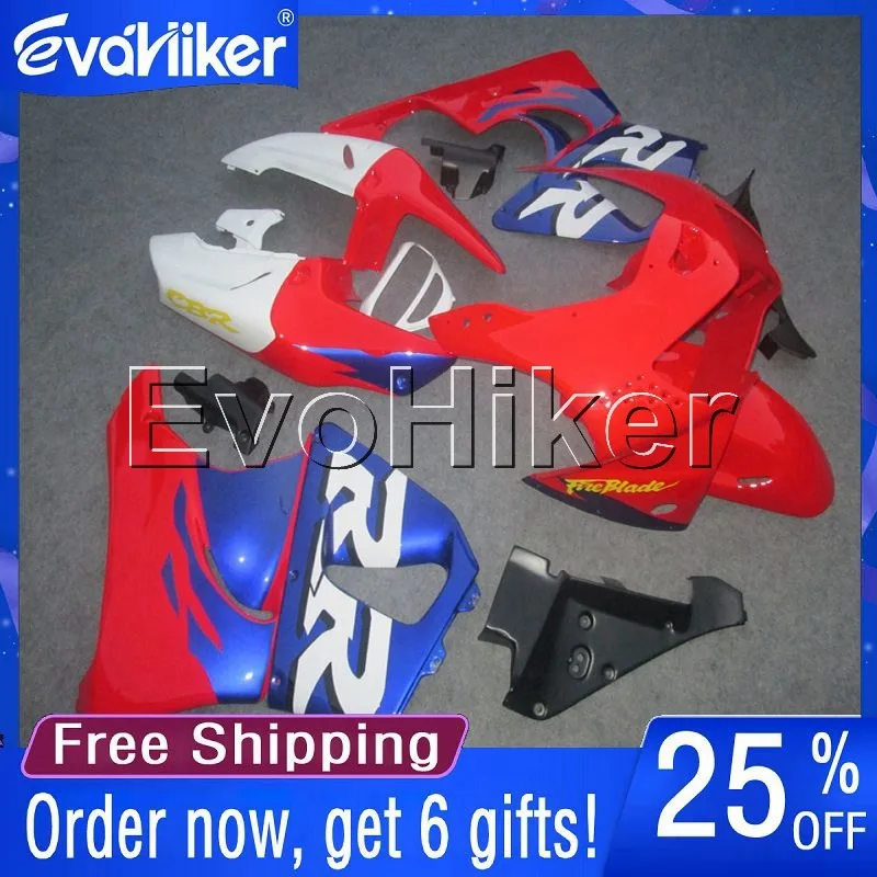 

Custom motorcycle cowl for CBR919RR 1998-1999 ABS fairing motorcycle bodywork kit red blue+gifts