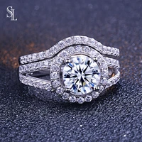 sl solid 925 sterling silver wedding rings twist engagement ring set aaa zirconia classic jewelry for women