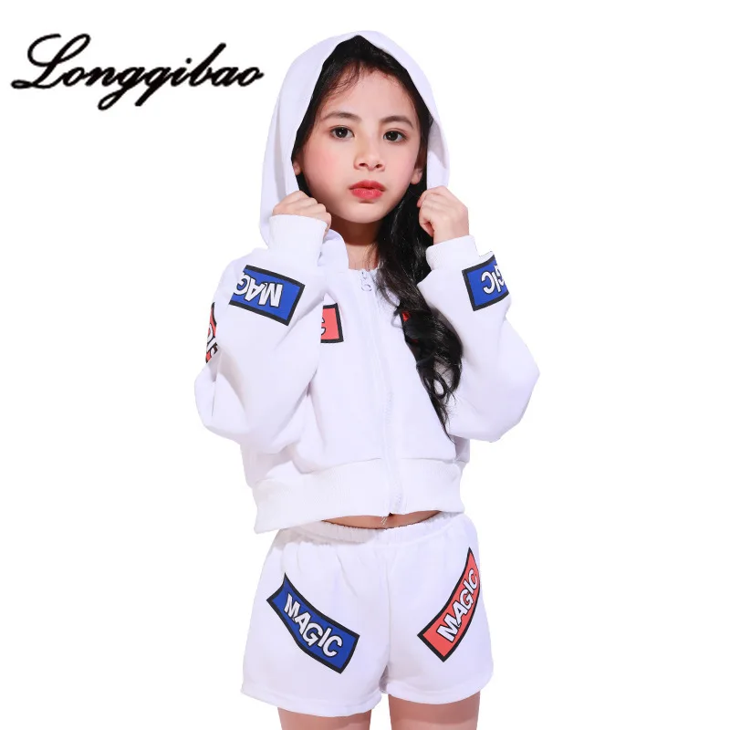 Детские костюмы хип-хоп новые Сценические для девочек детский Джаз-танец детская