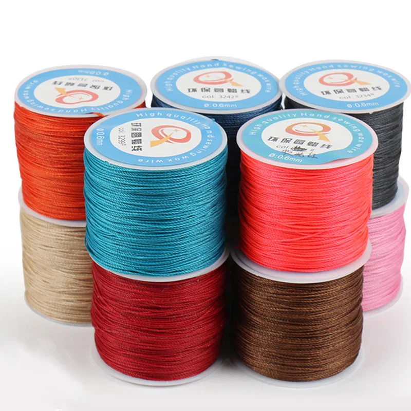 0 6 мм круглая Вощеная льняная нить вощеная для шитья кожи рукоделия сделай сам
