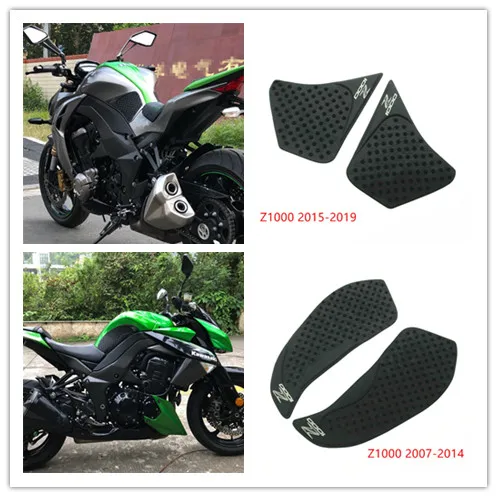 Противоскользящая боковая накладка на бак Kawasaki Z1000 наклейка газовый коленный
