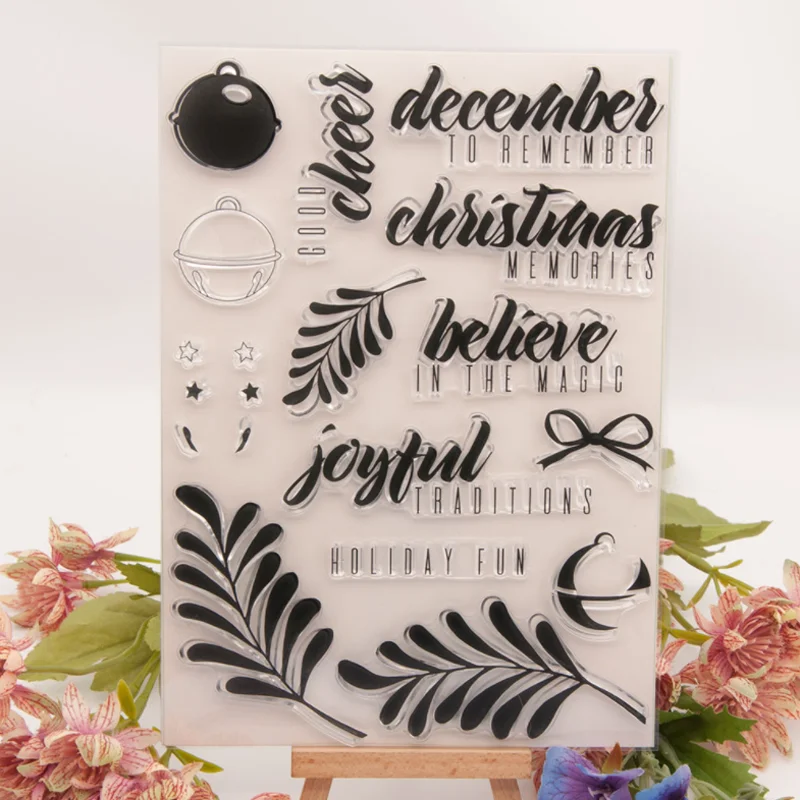 Рождественский прозрачный силиконовый штамп 1 шт. сделай сам скрапбукинг