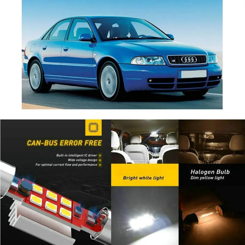 Светодиодные внутренние Автомобильные фары для Audi A4 b5 8d2 седан внутренний задний